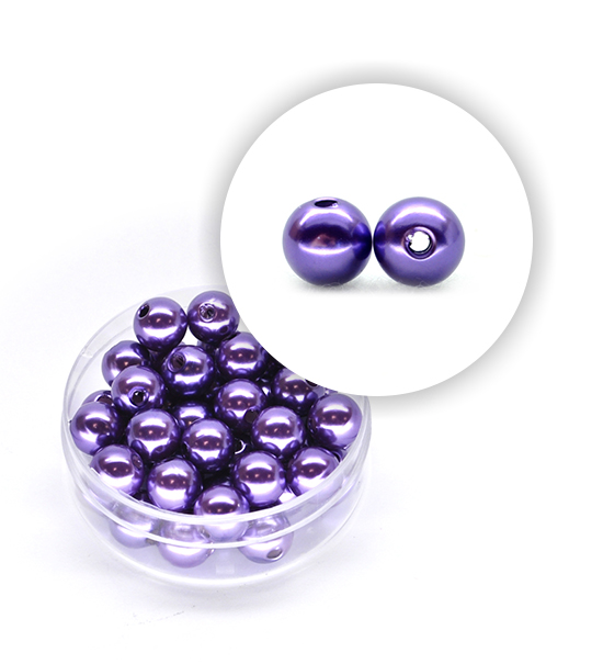 Perla pastello (10 g circa) 8 mm ø - Violetto - Clicca l'immagine per chiudere
